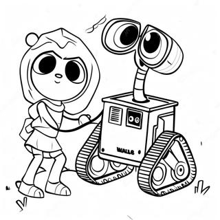 Wall E Och Eve Haller Hander Malarbild 56283 12316