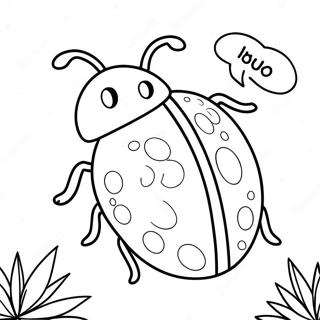 Sot Nyckelpiga Skalbagge Malarbild 56742 12422