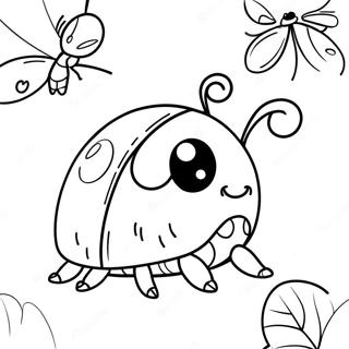 Sot Nyckelpiga Skalbagge Malarbild 56742 12423