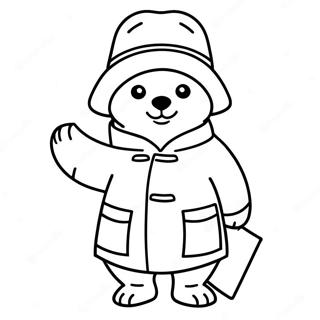 Paddingtonbjorn Med Bla Kappa Malarbild 57014-12472