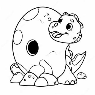 Sprackt Dinosaurieagg Med Baby Dino Malarbild 57470-12578