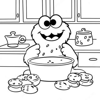 Kakmonster Bakande Kakor Malarbild 57562-12597