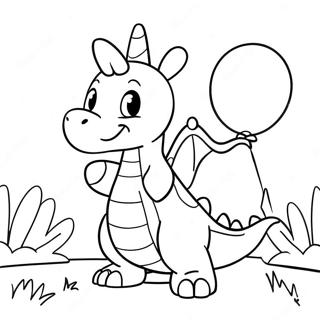 Glad Dragonite Med Ballonger Malarbild 58204-12733