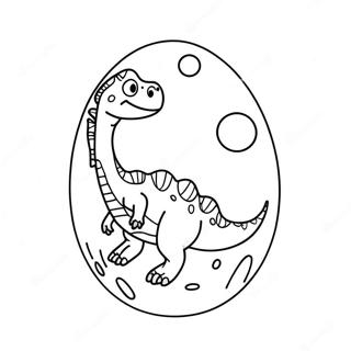 Skinande Dinosaurieagg Med Stjarnor Malarbild 58469-12806