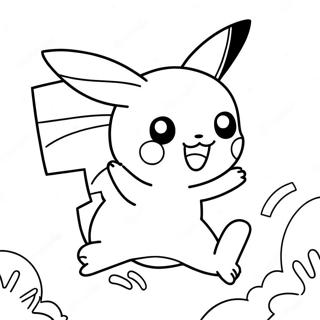 Pikachu Hoppar I Luften Malarbild 58824-12870