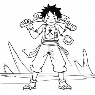 Luffy I Piratklader Malarbild 60853-13349