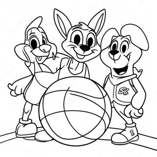 Space Jam Basketbollspel Malarbild 61864-13606