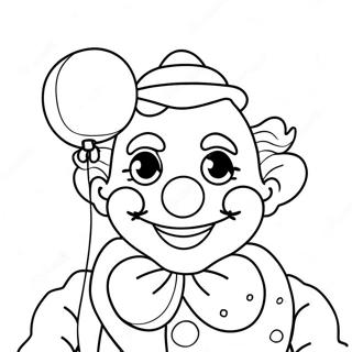 Fargglad Clown Med Ballonger Malarbild 62605-13807