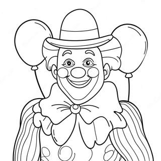 Fargglad Clown Med Ballonger Malarbild 62605-13808