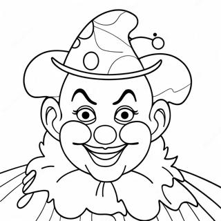 Tontig Clown Med Hatt Malarbild 62608 13817
