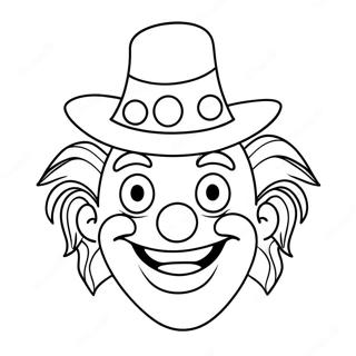 Tontig Clown Med Hatt Malarbild 62608 13819