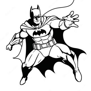 Batman I En Dynamisk Pose Malarbild 6268-1482