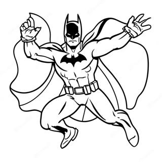 Batman I En Dynamisk Pose Malarbild 6268-1483