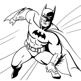 Batman I En Dynamisk Pose Malarbild 6268-1484