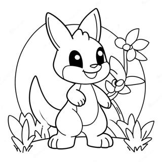 Sot Lucario Med Blommor Malarbild 62790-13870