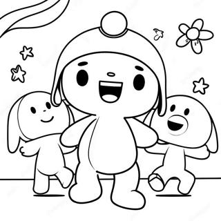 Pocoyo Dansar Med Vanner Malarbild 63345-14026