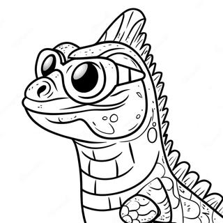 Leguan Med Solglasogon Malarbild 63702-14141