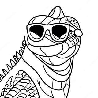 Leguan Med Solglasogon Malarbild 63702-14143