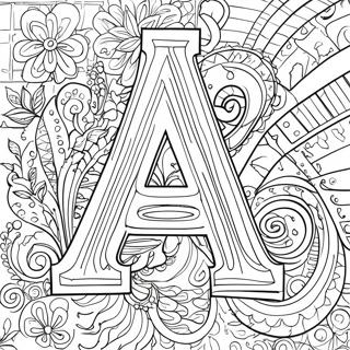 Konstnarlig Bokstav A Malarbild 64144-14232