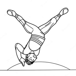 Dynamisk Gymnast Som Gor En Volt Malarbild 64538 13642