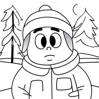 Stan Marsh I En Snoig Scen Malarbild 64620-13751