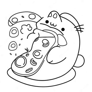 Sota Pusheen Ater Pizza Malarbild 6473-936