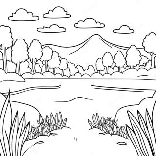 Fredlig Landskap Malarbild 64806-13956