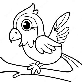 Fargglad Papegoja Malarbild For Vuxna Med Djur 65633 14360