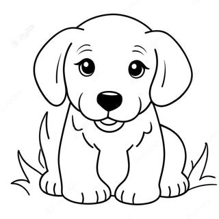 Sot Farglaggningssida Med Golden Retriever Valp 67433 14753