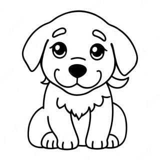 Sot Farglaggningssida Med Golden Retriever Valp 67433 14756