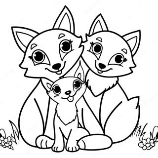 Glad Ravfamilj Malarbild 6743 1204