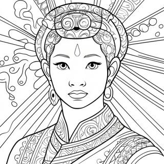 Gojo Med Bla Ogon Malarbild 67713 14817