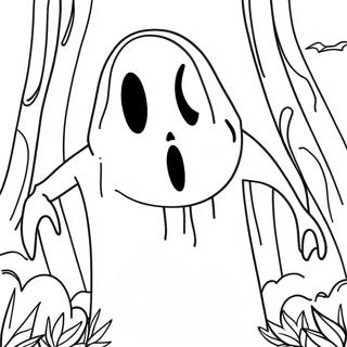 Ghostface I En Spoklik Skog Malarbild 67886-14850