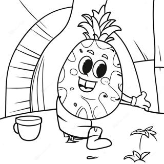 Spongebob I Ett Ananas Hus Malarbild 68594-15019