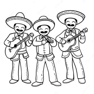 Traditionell Mariachi Band Malarbild 69217-15157