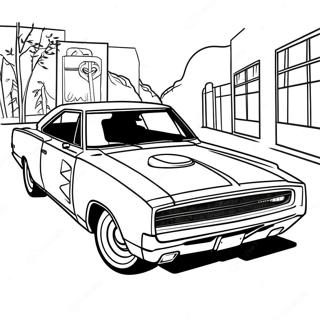 Klassisk Dodge Charger Malarbild 69674-15249