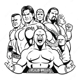 Episk Wwe Brottare Malarbild 70045 15332