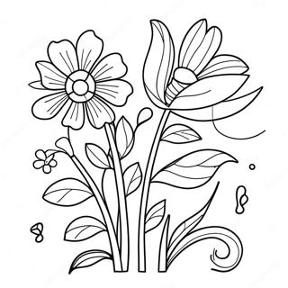 Underbar Onsdag Blommor Malarbild 7103 315