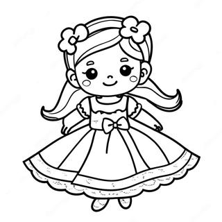 Lekfull Flicka I Klanning Malarbild 72086-15921