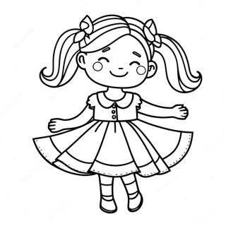 Lekfull Flicka I Klanning Malarbild 72086-15923