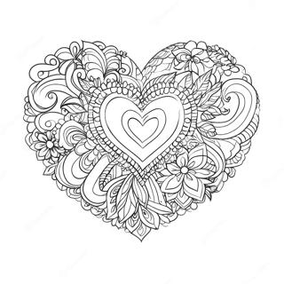 Glittrande Elegant Hjarta Malarbild 72109-15932