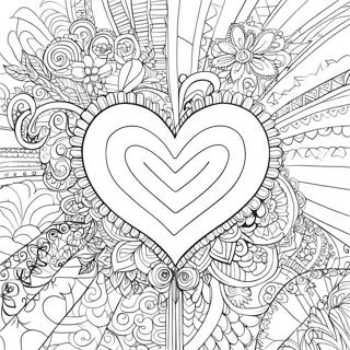 Invecklat Elegant Hjarta Malarbild 72110-15935