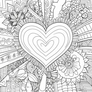Invecklat Elegant Hjarta Malarbild 72110-15936