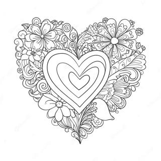 Fantasifullt Elegant Hjarta Malarbild 72111-15938