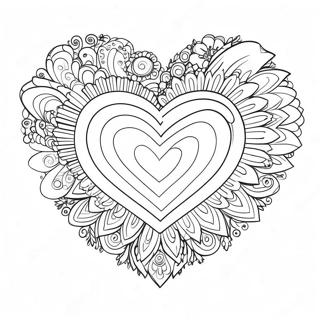 Fantasifullt Elegant Hjarta Malarbild 72111-15939