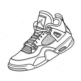 Jordan 4 Sneaker Målarbilder