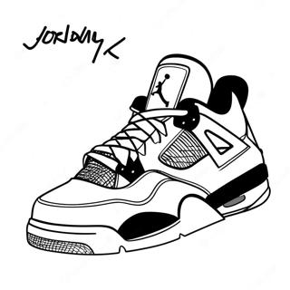 Cool Jordan 4 Sneaker Malarbild 72211-16012