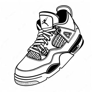 Klassisk Jordan 4 Sneaker Malarbild 72212-16013