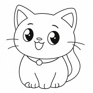 Bedarande Kawaii Anime Katt Malarbild 72388-16152