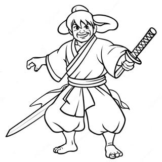 Mitsuri Med Svard Malarbild 72856-16519